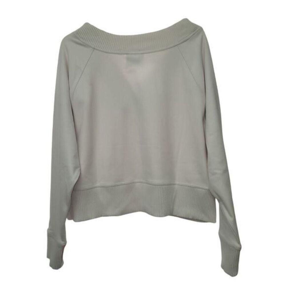 Champion Women's Rib Mix V-Neck Cropped Polo‎ Sweater Quite Luxury Preppy  L - Picture 3 of 8